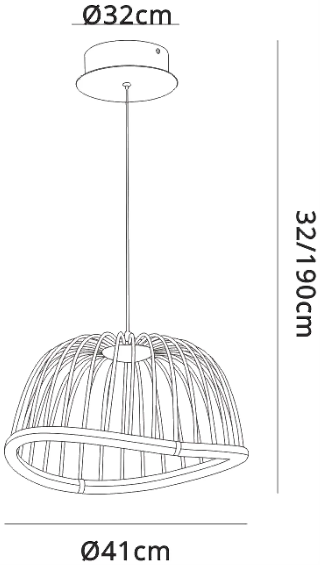 Celeste Pendant 41cm Round 20W LED White M6682  Mantra Celeste